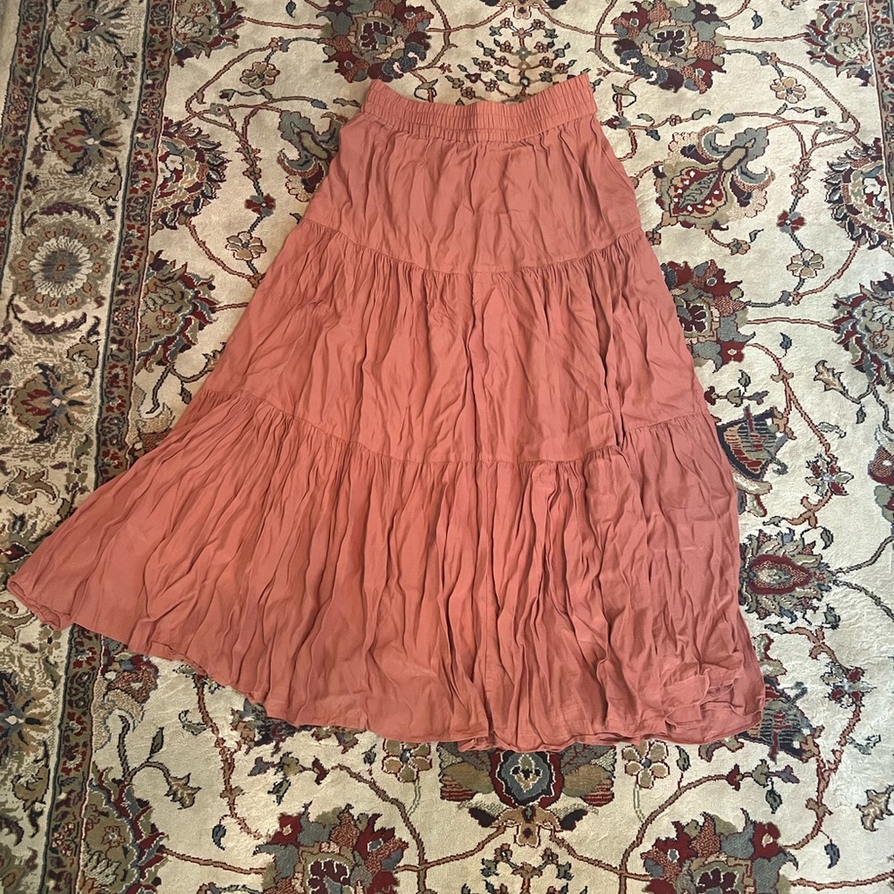 H&M Maxi Skirt Burnt orange